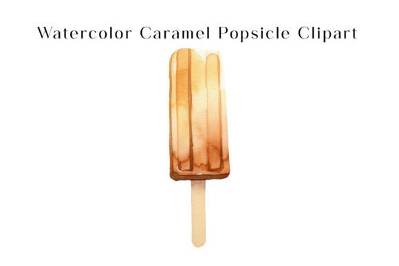 Download Watercolor Caramel Popsicle Clipart - Watercolor Collection