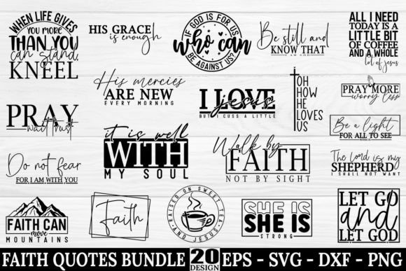 Download Faith Christian SVG Quotes Design Bundle - Premium Resources